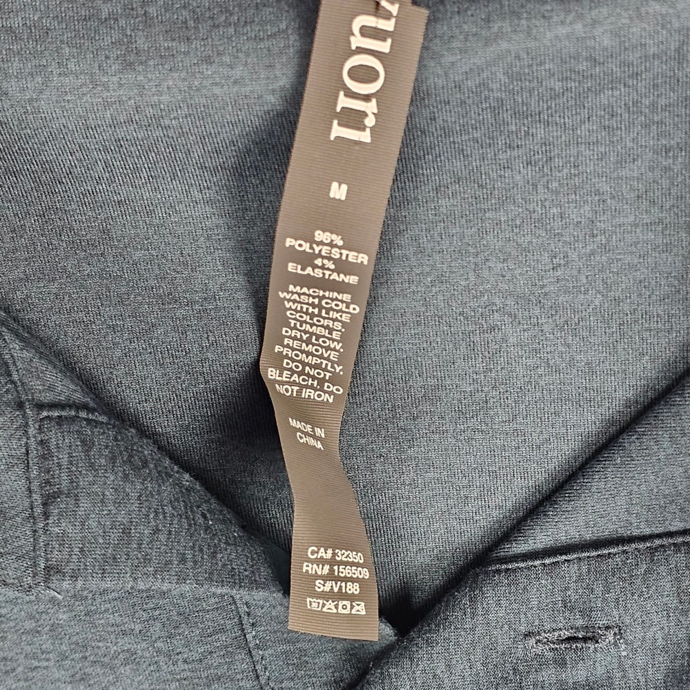 Vuori Polo Mens M Strato Tech Polo V188 Navy Heather Short Sleeve Performance - Picture 6 of 9